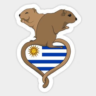 Gerbil Uruguay (light) Sticker